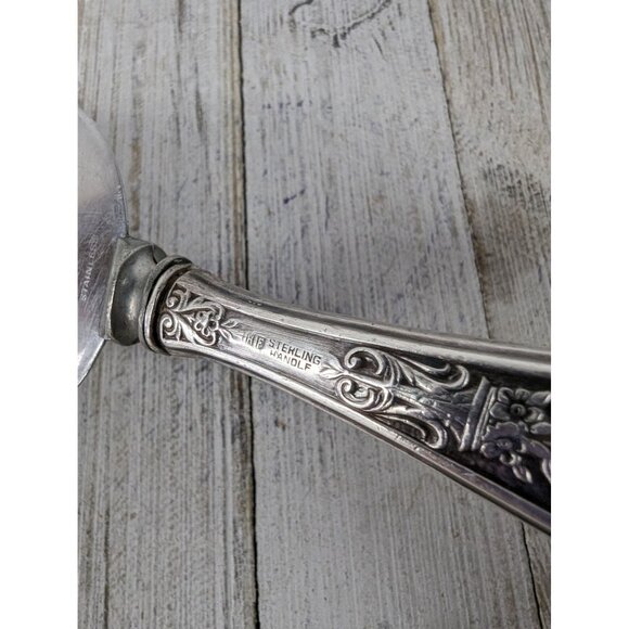 Vintage Stainless Cake Pie Spatula Server Sterling Handle No Mono 10" - Picture 4 of 7